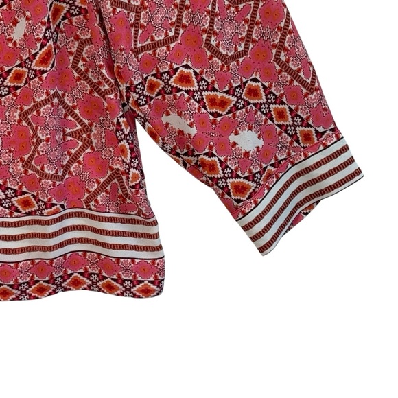 Talbots Pink and Orange Abstract Geometric Print Top.
Size X - Picture 5 of 14